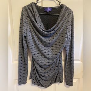 Grey and black shirt by P Luca Milano in size large